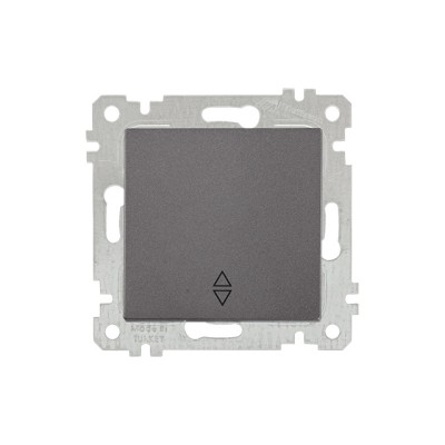 Выключатель проходной 1-клав. (скрытый, без рамки, винт. зажим) дымчатый,, RITA, MUTLUSAN Выключатель проходной 1-клав. (скрытый, без рамки, винт. зажим) дымчатый,, RITA, MUTLUSAN