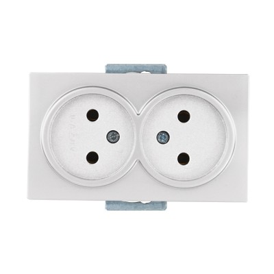 Розетка 2-ая (скрытая, б/з) белая, DARIA, MUTLUSAN