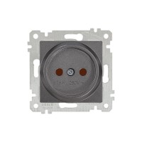 Розетка 1-ая (скрытая, без рамки, б/з, шторки) дымчатая, RITA, MUTLUSAN Розетка 1-ая (скрытая, без рамки, б/з, шторки) дымчатая, RITA, MUTLUSAN