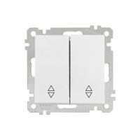 Выключатель проходной 2-клав. (скрытый, без рамки, пруж. зажим) белый, DARIA, MUTLUSAN Выключатель проходной 2-клав. (скрытый, без рамки, пруж. зажим) белый, DARIA, MUTLUSAN