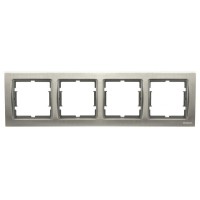 Рамка 4-ая горизонтальная нержавейка ELITRA, MUTLUSAN