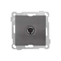 Розетка телевиз. 1-ая (скрытая, без рамки, с/з, 11dB, переходная) дымчатая, DARIA, MUTLUSAN Розетка телевиз. 1-ая (скрытая, без рамки, с/з, 11dB, переходная) дымчатая, DARIA, MUTLUSAN