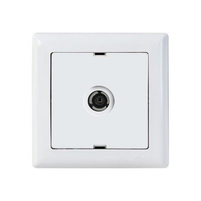 Розетка ТВ (переходная, скрытая) белая, DARIA, MUTLUSAN