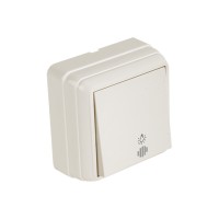 Выключатель кнопочный (с подсветкой, открытый) кремовая, BRON, MUTLUSAN