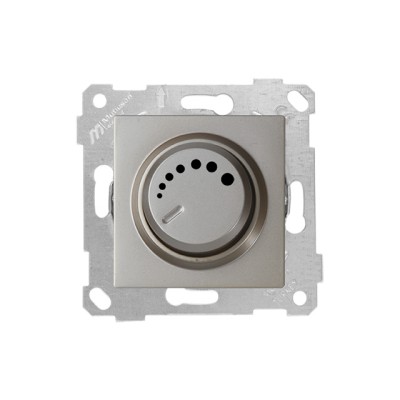 Выключатель поворотный (диммер) (скрытый, без рамки, винт. зажим, 1000Вт) титан, RITA, MUTLUSAN