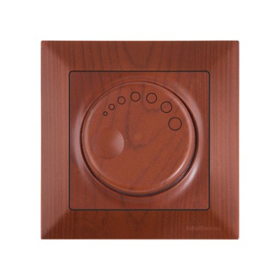 Выключатель поворотный (диммер) (скрытый, винт. зажим, 600Вт) вишня, DARIA, MUTLUSAN