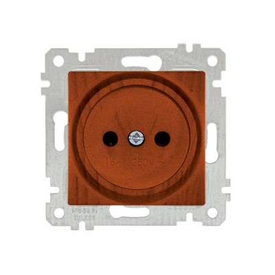 Розетка 1-ая (скрытая, без рамки, б/з) вишня, RITA, MUTLUSAN