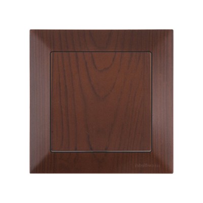 Выключатель 1-клав. двухполюсный (скрытый, винт. зажим) орех, DARIA, MUTLUSAN