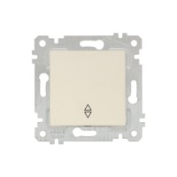 Выключатель проходной 1-клав. (скрытый, без рамки, винт. зажим) кремовый, RITA, MUTLUSAN Выключатель проходной 1-клав. (скрытый, без рамки, винт. зажим) кремовый, RITA, MUTLUSAN