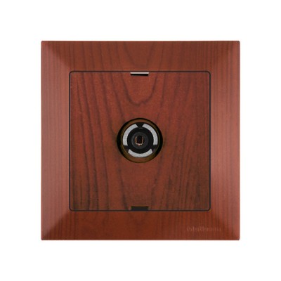 Розетка телевиз. 1-ая (скрытая, с/з, 11dB, переходная) вишня, DARIA, MUTLUSAN