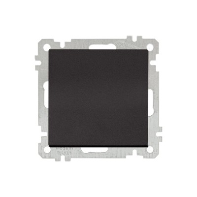 Выключатель 1-клав. двухполюсный (скрытый, без рамки, винт. зажим) черный, DARIA, MUTLUSAN