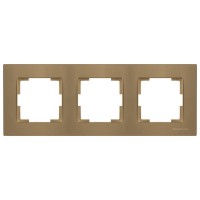 Рамка 3-ая горизонтальная золотая, RITA, MUTLUSAN