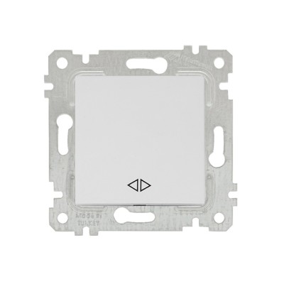 Выключатель промежуточный многопозиционный (скрытый, без рамки, пруж. зажим) белый, RITA, MUTLUSAN