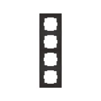 Рамка 4-ая вертикальная черная, RITA, MUTLUSAN