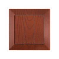 Выключатель 3-клав. (скрытый, пруж. зажим) вишня, DARIA, MUTLUSAN Выключатель 3-клав. (скрытый, пруж. зажим) вишня, DARIA, MUTLUSAN