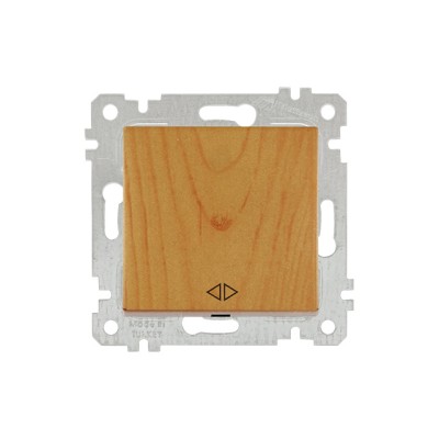 Выключатель промежуточный многопозиционный (скрытый, без рамки, пруж. зажим) дуб, RITA, MUTLUSAN