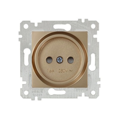 Розетка 1-ая (скрытая, без рамки, б/з) золото, RITA, MUTLUSAN