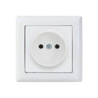 Розетка 1-ая (скрытая, б/з) белая, DARIA, MUTLUSAN