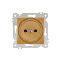 Розетка 1-ая (скрытая, без рамки, б/з) дуб, RITA, MUTLUSAN Розетка 1-ая (скрытая, без рамки, б/з) дуб, RITA, MUTLUSAN