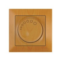Выключатель поворотный (диммер) (скрытый, винт. зажим, 600Вт) дуб, DARIA, MUTLUSAN