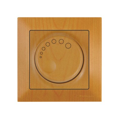 Выключатель поворотный (диммер) (скрытый, винт. зажим, 600Вт) дуб, DARIA, MUTLUSAN