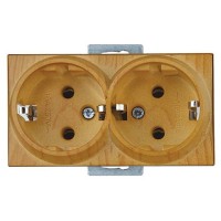 Розетка 2-ая (скрытая, с/з) дуб, RITA, MUTLUSAN Розетка 2-ая (скрытая, с/з) дуб, RITA, MUTLUSAN