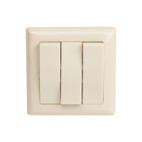 Выключатель 3- клав. (скрытый, пруж. зажим) кремовый, DARIA, MUTLUSAN Выключатель 3- клав. (скрытый, пруж. зажим) кремовый, DARIA, MUTLUSAN