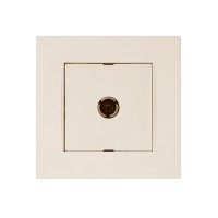 Розетка ТВ (переходная, скрытая) кремовая, RITA, MUTLUSAN