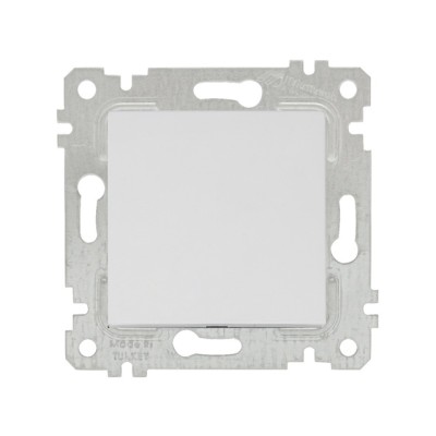 Выключатель 1-клав. (скрытый, без рамки, винт. зажим) белый, RITA, MUTLUSAN
