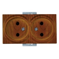 Розетка 2-ая (скрытая, б/з) орех, RITA, MUTLUSAN Розетка 2-ая (скрытая, б/з) орех, RITA, MUTLUSAN