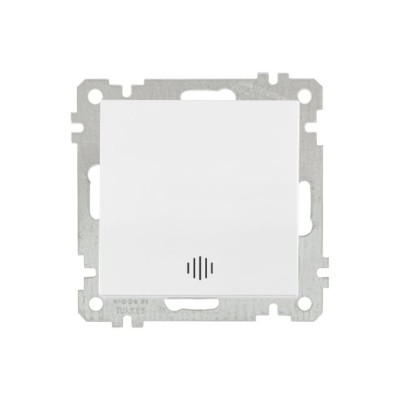 Выключатель 1-клав. (с подсветкой, скрытый, винт. зажим) белый, ELITRA, MUTLUSAN