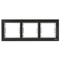 Рамка 3-ая горизонтальная алюминий дымчатый ELITRA, MUTLUSAN