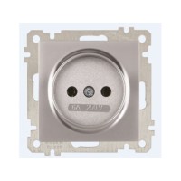 Розетка 1-ая (скрытая, без рамки, б/з) серебро, DARIA, MUTLUSAN Розетка 1-ая (скрытая, без рамки, б/з) серебро, DARIA, MUTLUSAN