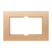 Рамка для 2-ой розетки золото, RITA, MUTLUSAN Рамка для 2-ой розетки золото, RITA, MUTLUSAN