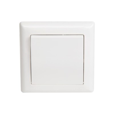 Выключатель двухполюсный (скрытый, винт. зажим) белый, DARIA, MUTLUSAN