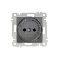Розетка 1-ая (скрытая, без рамки, б/з) дымчатая, RITA, MUTLUSAN Розетка 1-ая (скрытая, без рамки, б/з) дымчатая, RITA, MUTLUSAN