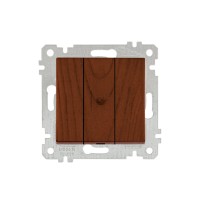 Выключатель 3-клав. (скрытый, без рамки, пруж. зажим) орех, RITA, MUTLUSAN Выключатель 3-клав. (скрытый, без рамки, пруж. зажим) орех, RITA, MUTLUSAN