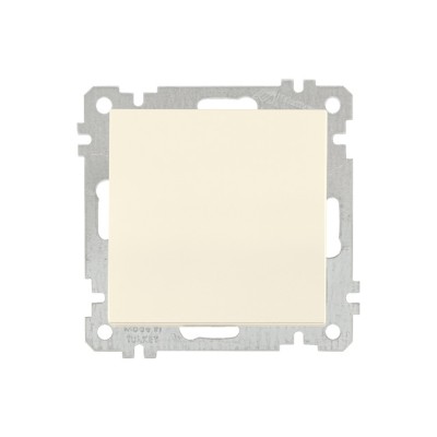 Выключатель 1-клав. (скрытый, без рамки, пруж. зажим) кремовый, DARIA, MUTLUSAN