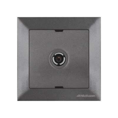 Розетка телевиз. 1-ая (скрытая, с/з, 11dB, переходная) дымчатая, DARIA, MUTLUSAN
