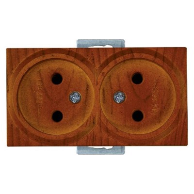 Розетка 2-ая (скрытая, б/з) вишня, RITA, MUTLUSAN