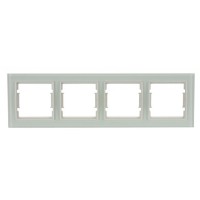 Рамка 4-ая горизонтальная белое стекло ELITRA, MUTLUSAN Рамка 4-ая горизонтальная белое стекло ELITRA, MUTLUSAN