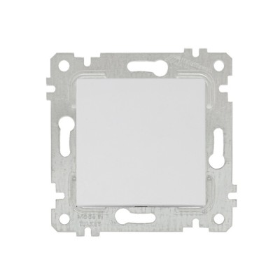 Выключатель 1-клав. двухполюсный (скрытый, без рамки, винт. зажим) белый, RITA, MUTLUSAN