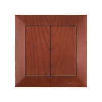 Выключатель 2-клав. (скрытый, пруж. зажим) вишня, DARIA, MUTLUSAN Выключатель 2-клав. (скрытый, пруж. зажим) вишня, DARIA, MUTLUSAN