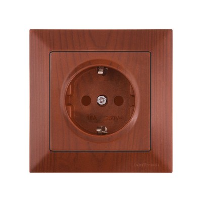 Розетка 1-ая (скрытая, с/з, шторки) вишня, DARIA, MUTLUSAN