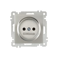 Розетка 1-ая (скрытая, без рамки, б/з) титан, DARIA, MUTLUSAN Розетка 1-ая (скрытая, без рамки, б/з) титан, DARIA, MUTLUSAN