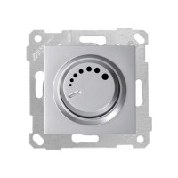 Выключатель поворотный (диммер) (скрытый, без рамки, винт. зажим, 600Вт) серебро, RITA, MUTLUSAN