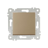 Выключатель 1-клав. (скрытый, без рамки, винт. зажим) золото, RITA, MUTLUSAN Выключатель 1-клав. (скрытый, без рамки, винт. зажим) золото, RITA, MUTLUSAN