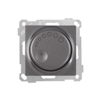 Выключатель поворотный (диммер) (скрытый, без рамки, винт. зажим, 600Вт) дымчатый, DARIA, MUTLUSAN