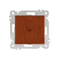 Выключатель 1-клав. двухполюсный (скрытый, без рамки, винт. зажим) вишня, RITA, MUTLUSAN