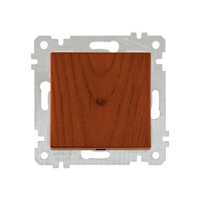 Выключатель 1-клав. двухполюсный (скрытый, без рамки, винт. зажим) вишня, RITA, MUTLUSAN